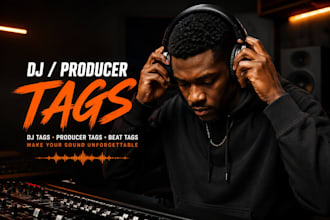 make custom dj drops, producer tags, dj tags, voice tags and radio jingles