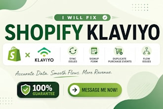 fix shopify klaviyo sync, signup form, duplicate purchase events and flow issues