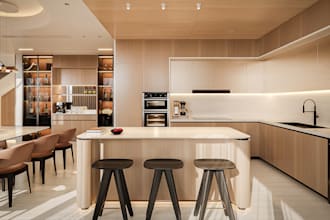 design kitchen interior in 3d and render