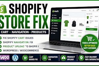 fix shopify theme bug cart issue shopify navigation product upload to shopify