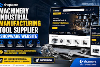 design machinery industrial manufacturing tool supplier shopware website