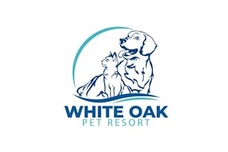 design fantastic classic pet resort logo