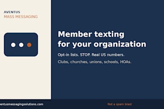 set up member texting for your organization