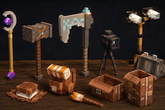 create custom blockbench 3d models, minecraft mobs and items