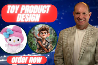 create 3d action figure, toys, character, figurine for 3d printing and modeling