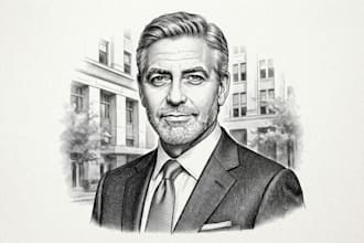 draw a hedcut wsj portrait style from photo