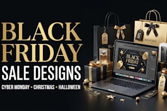 design black friday cyber monday christmas halloween flyers