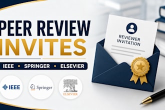 provide peer review invite in elsevier ieee springer with certificate