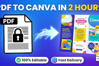 convert pdf to editable canva design in 2 hours