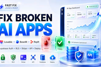 fix deploy lovable dev replit supabase auth rls stripe api base44 expert oauth