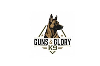 design a bad ass military style elite k9 logo with dog