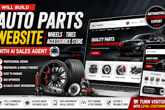 auto parts website wheel tires automobile accessories store with ai sales agent
