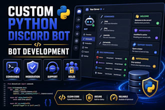 develop a custom python discord bot for your server