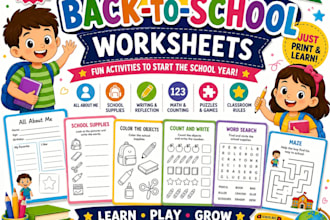 design creative preschool and kindergarten worksheets