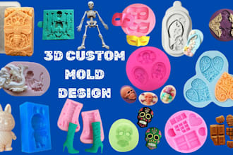 design custom 3d silicone mold for soap resin candle chocolate for slip casting