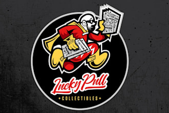 design authentic retro comic illustration logo