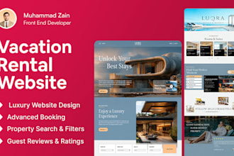 design a modern vacation rental website