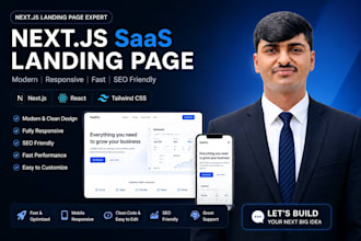 build a next js saas landing page