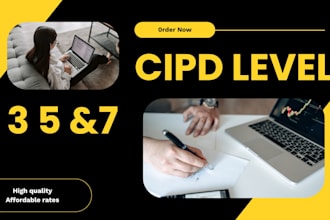 write urgent cipd level 3, 5 and 7 HR projects