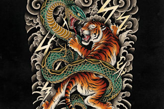 make a traditional japanese irezumi tattoo