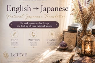 translate english into natural japanese