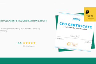 be your monthly virtual bookkeeper for xero accounting