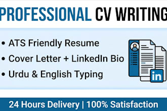 write professional CV, resume and urdu typing expert