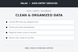 do accurate data entry, copy paste and excel data entry