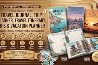design travel journal trip planner travel itinerary planner and vacation planner