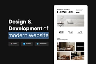 design and develop modern website