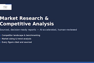 create a sourced market research and competitor analysis report