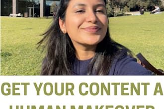 humanise, factcheck, proofread and edit ai generated content