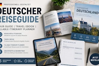 design german travel guide, tour guide, travel ebook, itinerary planner fillable