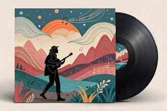 design music album cover , single or mixtape artwork
