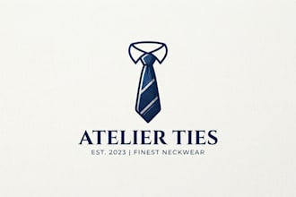 design a stylish and professional tie logo