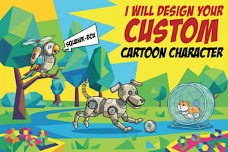 design a 2d vector cartoon character for you