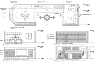 design custom kitchen cabinets, wardrobes layout, closets, dressing rooms