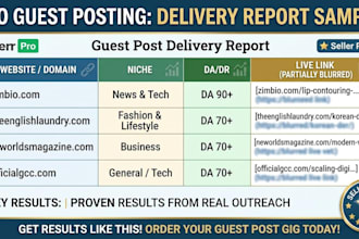 do SEO link building with high authority niche guest posts