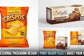 design professional chips, biscuit and food packaging