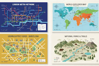 draw vector map in illustrator
