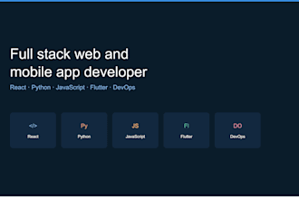 create full stack web app or cross platform mobile app