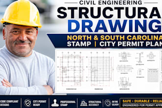 civil engineering structural drawing north south carolina stamp city permit plan