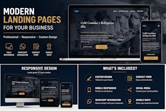 create a modern responsive landing page