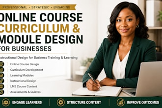 design online courses curriculum modules and instructional design for businesses
