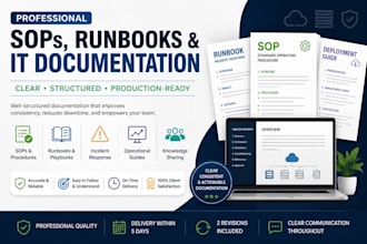 create professional IT sops, runbooks and technical documentation