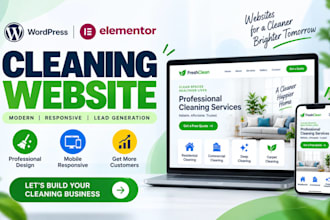 design a professional cleaning website with wordpress