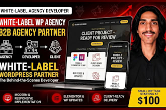 be your white label wordpress developer for agency projects