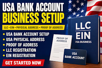 do USA bank creation USA physical address proof of address llc ein registration