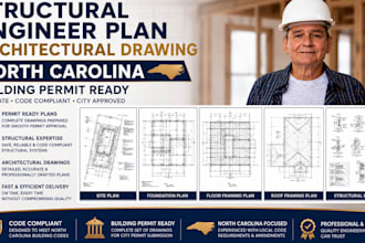 structural engineer plan architectural drawing north carolina building permit
