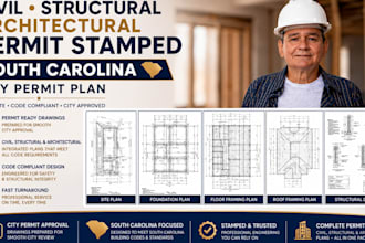 civil structural architectural permit stamped south carolina city permit plan